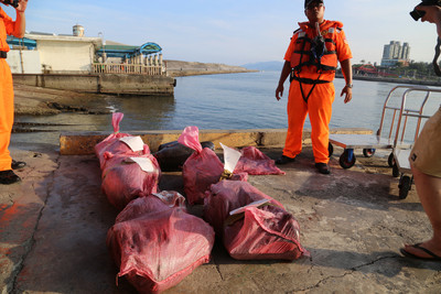 台渔船上载241公斤海豚肉被花莲港安检查获